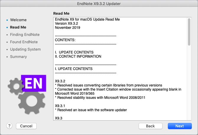 Installation guide – EndNote X9 (Mac)