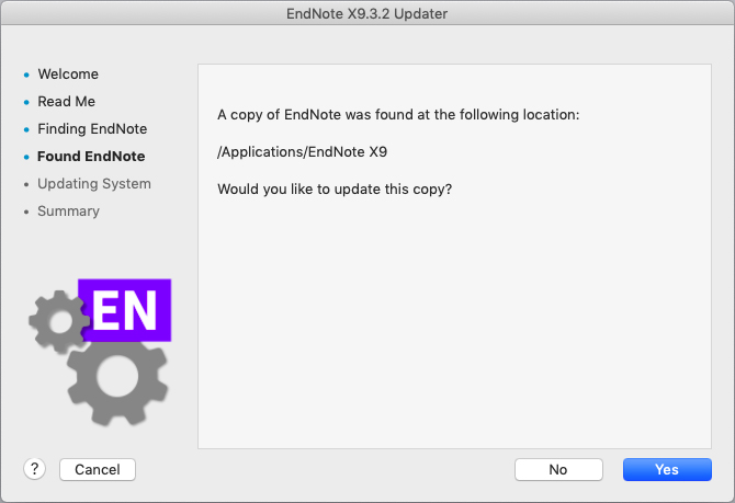 Installation guide – EndNote X9 (Mac)